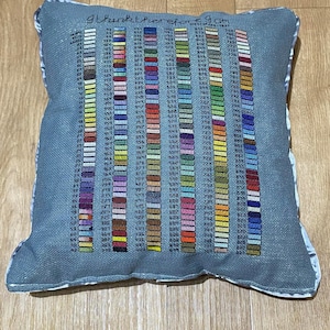 612 DMC THREADS Colour Chart - 612 new design. Pillow design - &quot;I think therefore I am&quot; Digital pdf pattern.