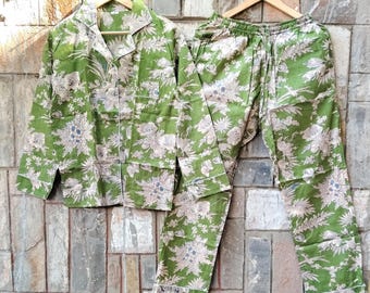 Indian Cotton Pajama Set : Block Print Women's Pjs
