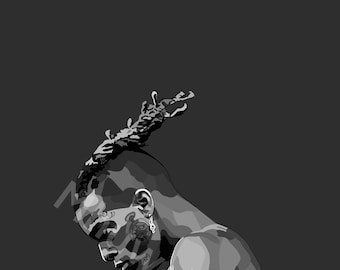 Xxxtentacion ポートレート 65x50cm - Etsy 日本