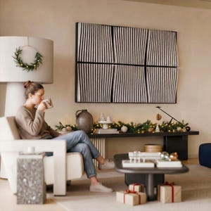 Rhythm Acoustic Panel 2'x2' (Silver Nimbus): Sound Absorbing Wall Art