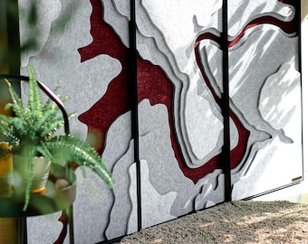 Conjunto de paneles acústicos Glen Canyon – Arte mural de contorno esculpido