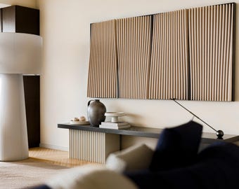 Panel acústico Rhythm Pro de 60 x 120 cm (Arenisca): Arte decorativo de pared que absorbe el sonido