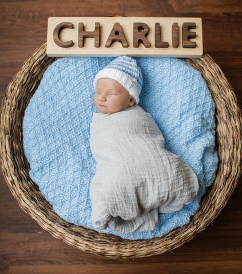 Wood Name Puzzle Personalized Wooden Custom Name Puzzle // Etsy