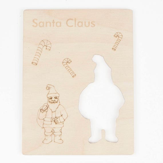 Santa Claus Stencil Drawing Toy Diy Craft For Kids