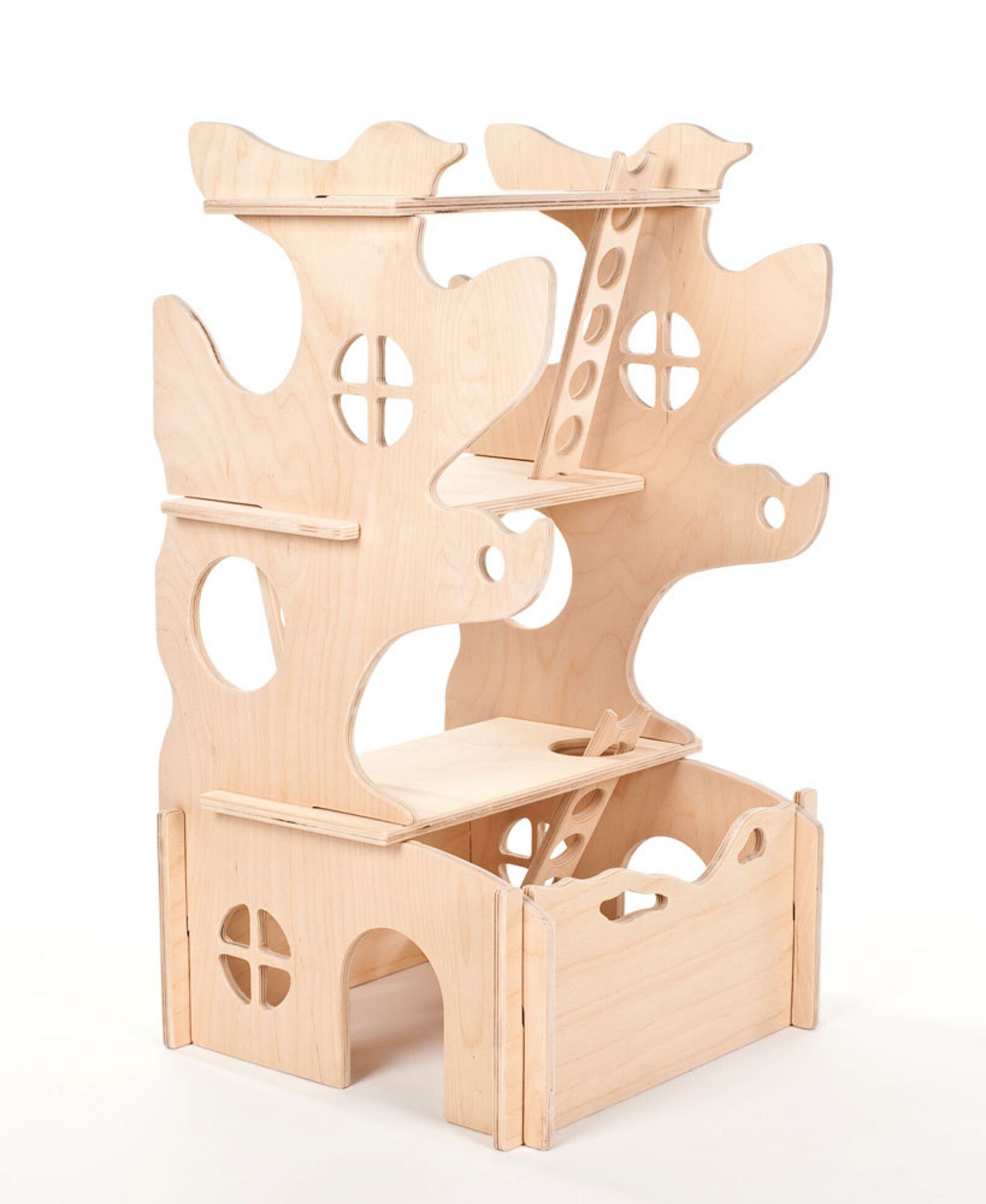 Modular Tree House Toy // This Modular Natural Building Toy | Etsy