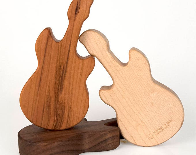 Natural Guitar Rattle Toy // Handmade Organic Guitar Baby Wood Etsy