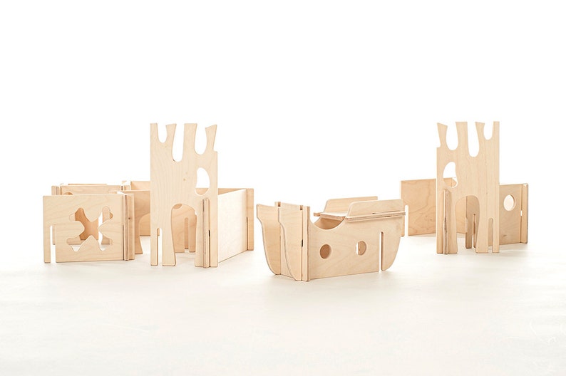 Wood Pirate Play Set Modular Walls Build Your Own Image 0