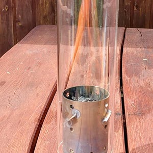 Table fire for wood pellets