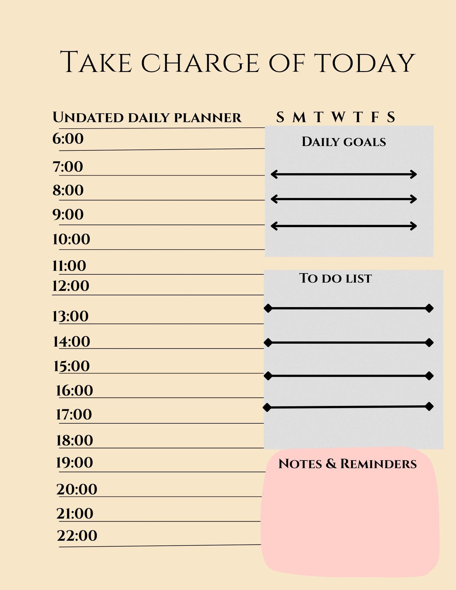 Daily Planner Printable | Undated PDF Time Block Schedule | To-do List ...