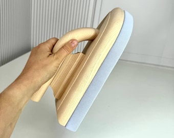 Clapet sur mesure pour la couture, clapet fait main en bois de frêne, outil de repassage pour courtepointe, cadeau de presse à repasser pour couturière