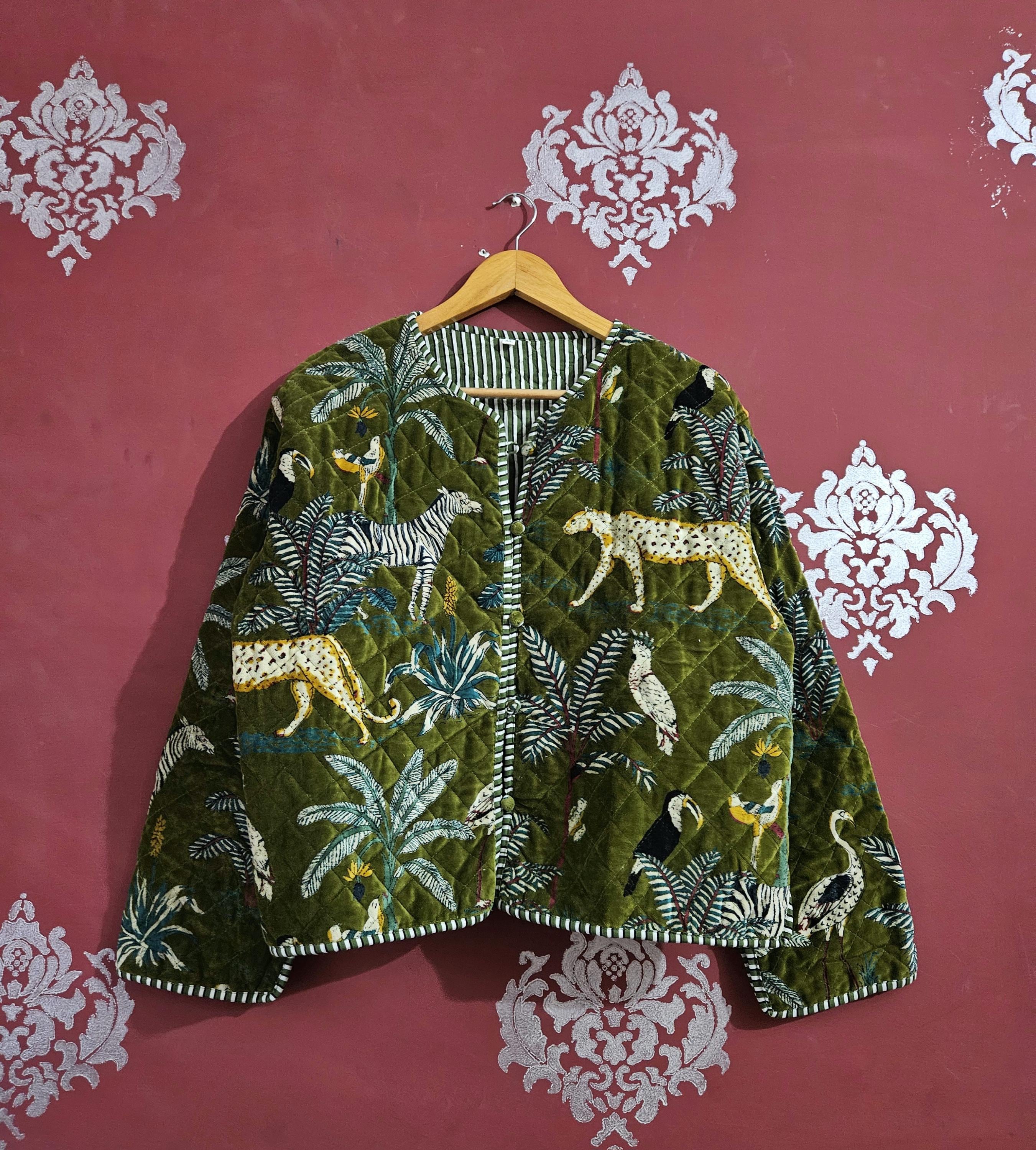 Vintage Green Velvet Coat - Etsy UK
