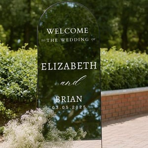Custom Wedding Welcome Sign Decal: Personalized Names & Date