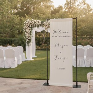 Personalisiertes Gewebe-Babyparty-Willkommensschild: Kundenspezifisches Dekor