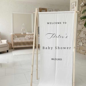 Personalisiertes Stoff-Babyparty-Willkommensschild: Individuelle Dekoration