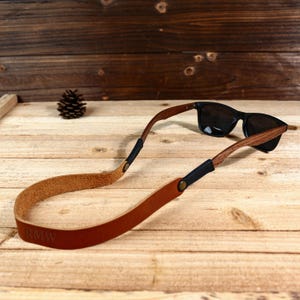 Personalized Full Grain Genuine Leather Strap for Sunglasses,Leather Sunglass Strap,Sunglass Retainer,Leather Eyewear Retainer,Gifts For Him