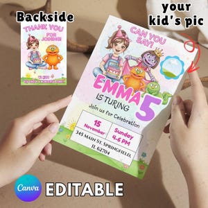 Editable Miss Rachel Birthday Invitation Card, Ms. Rachel Invite, Ms Rachel Party Invite Template, Ms Rachel Printable Birthday Invitation