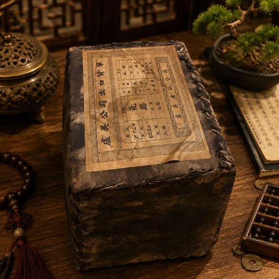 Sealed Chinese Porcelain Mystery Box | Vintage Export Crate, Curiosity Cabinet Decor