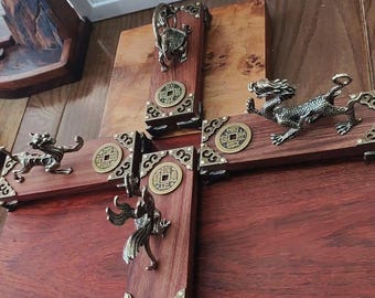 Solid Brass Celestial Beasts Feng Shui Decor – Four Guardians Figurines