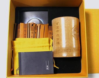 I Ching Divination Sticks Set｜Traditional Chinese Fortune Telling｜Yijing Hexagram Bamboo Oracle