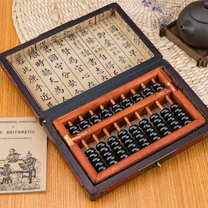 Boulier d'arithmétique chinois Vintage avec bo... - Grandado