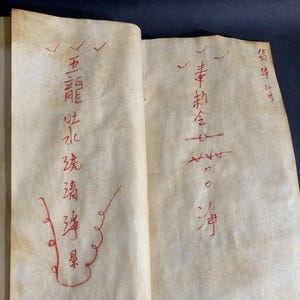 Extremely Rare Taoist Talisman Book Handwritten Fu Manuscript,Antique Style Esoteric Script image 5