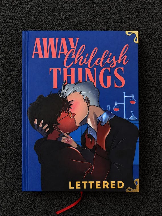 Away Childish Things Hardcover Book Special Edition Drarry Romance Fanfiction Draco x Harry BookTok Lovers Gift Enemies to Lovers