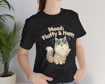 Happy Cat T-Shirt: Smiling Kitten Graphic Te, gift for friends