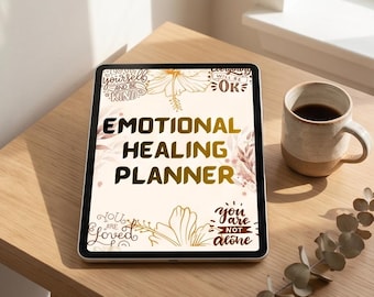 Planificador de sanación emocional, diario de amor propio, cuaderno de trabajo para la recuperación tras una ruptura (descarga digital)