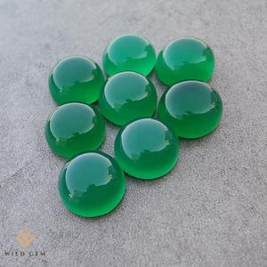Natural Green Onyx Round Cabochon, Loose Natural Gemstone, Green Onyx ,3mm to 30mm for Jewelry Making