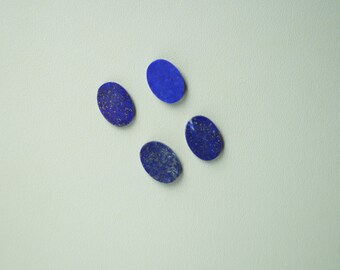 Natural Lapis Lazuli Oval Cabochon: Both Side Flat Calibrated Loose Gemstone, 5x7mm-20x30mm