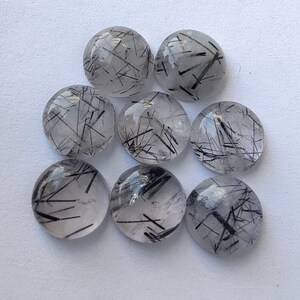 AAA+ Natural Stunning Black Rutile Round Cabochon Gemstone Calibrated Loose Gemstone 3mm To 12mm Jewelry Making