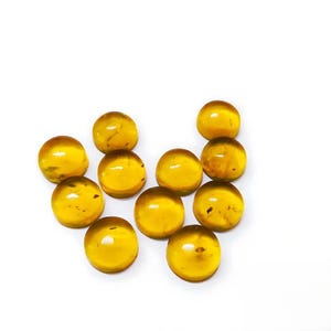 AAA Quality Baltic Amber Round Cabochon, Calibrated Loose Gemstone,  5mm to 25mm for Jewelry Making