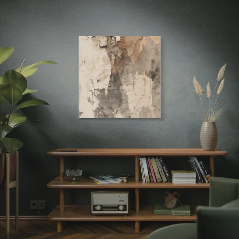 Wabi Sabi Canvas Print: Earthy Abstract Texture, Japandi Zen Art - Etsy