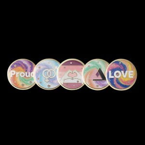 Set of Pride Pin buttons