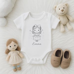 Personalized Baby Bodysuit with Cute Character Design, Infant Bodysuit, Baby Shower Gift, Toddlers Outfit, Newborn Apparel, Unique Baby Gift