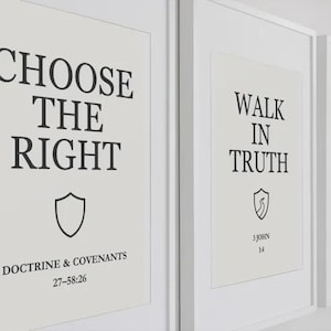 LDS Scripture Wall Art Prints: Christian Home Decor (Set of 3) (Digital Download)