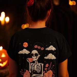 Chilled Vibes Skeleton T-Shirt: Halloween Graphic Tee