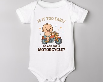 Biker Baby Bodysuit – Funny Motorcycle Infant Outfit, Baby Shower Gift