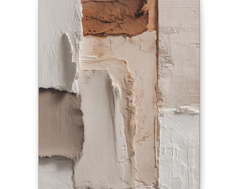 Wabi Sabi Canvas Print: Japandi Neutralna Tekstura, Minimalistyczny Wystrój Zen