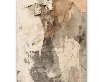 Wabi Sabi Canvas Print: Ziemista, abstrakcyjna tekstura, japońska sztuka zen