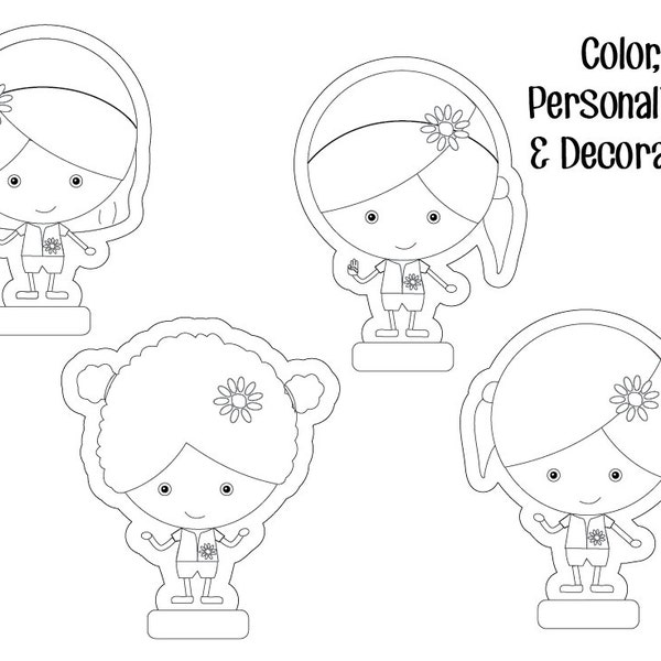 Girls Paper Dolls - Etsy