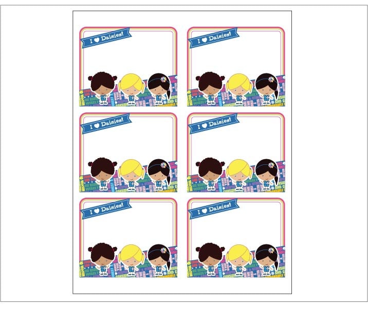 Daisy Girl Scout Name Tag Stickers - Printable - Instant Download - Etsy