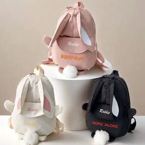 Personalised kids bunny Rabbit Design backpack personalised children’s backpack personalised nappy bag back to school nursery bag
