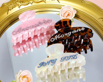 Custom Name Hair Claw Clip,Personalized Hair Decoration,Custom Name Hair Accessory,Anniversary Gift,Wedding,Bride Gift,Bridesmaid,Wife,Woman