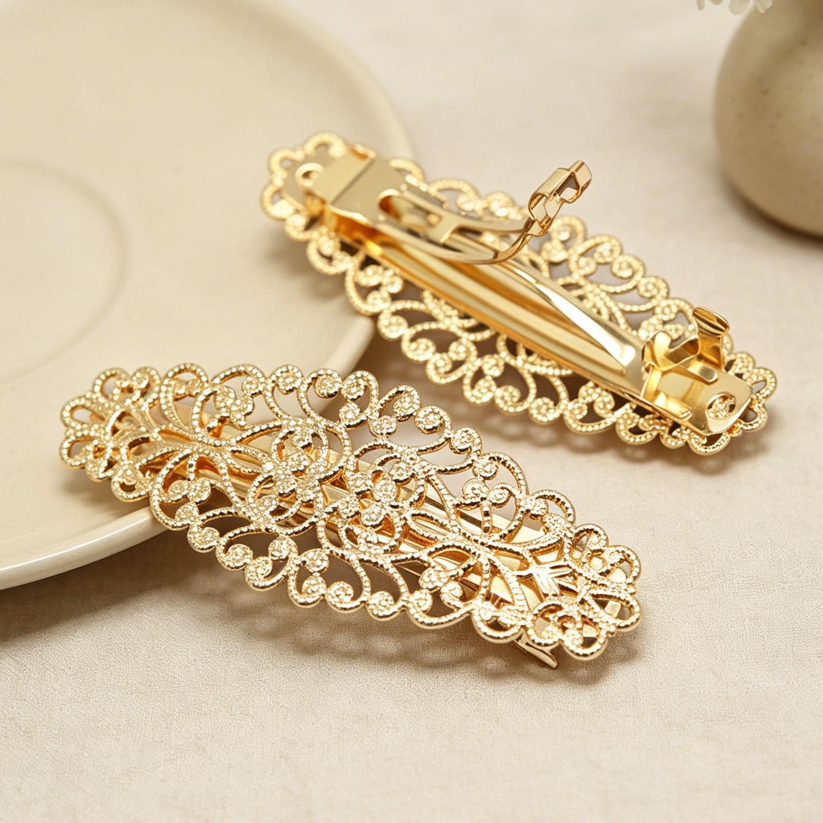 Vintage Barrette Findings - Etsy