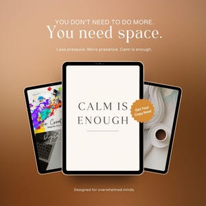 LA CALMA ES SUFICIENTE / Diario para un reinicio de vida tranquila (Paquete descargable en PDF)