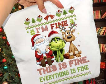 I’m Fine, This Is Fine, Everything Is Fine Png, Christmas 90’s Movie Png, Christmas Friends Png, Holiday Movies, Funny Xmas, Digital File