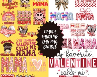 Preppy Mama Valentine Glitter Png Bundle Valentine Png, Leopard Checkered Valentine png, Heart Valentine Png, Love XOXO Png