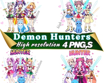 Kpop Huntrix PNG, Demon Hunters PNG, Saja Girls PNG, Derpy Tiger, Huntrix Merch, Anime Lover Gift, Saja Boys Kpop Fan Art