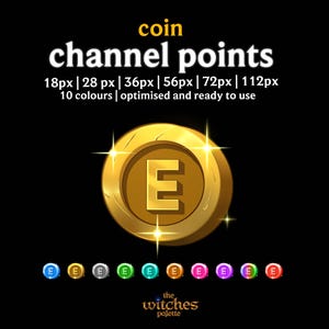 E Letter Coin | Alphabet | Channel Point Icon